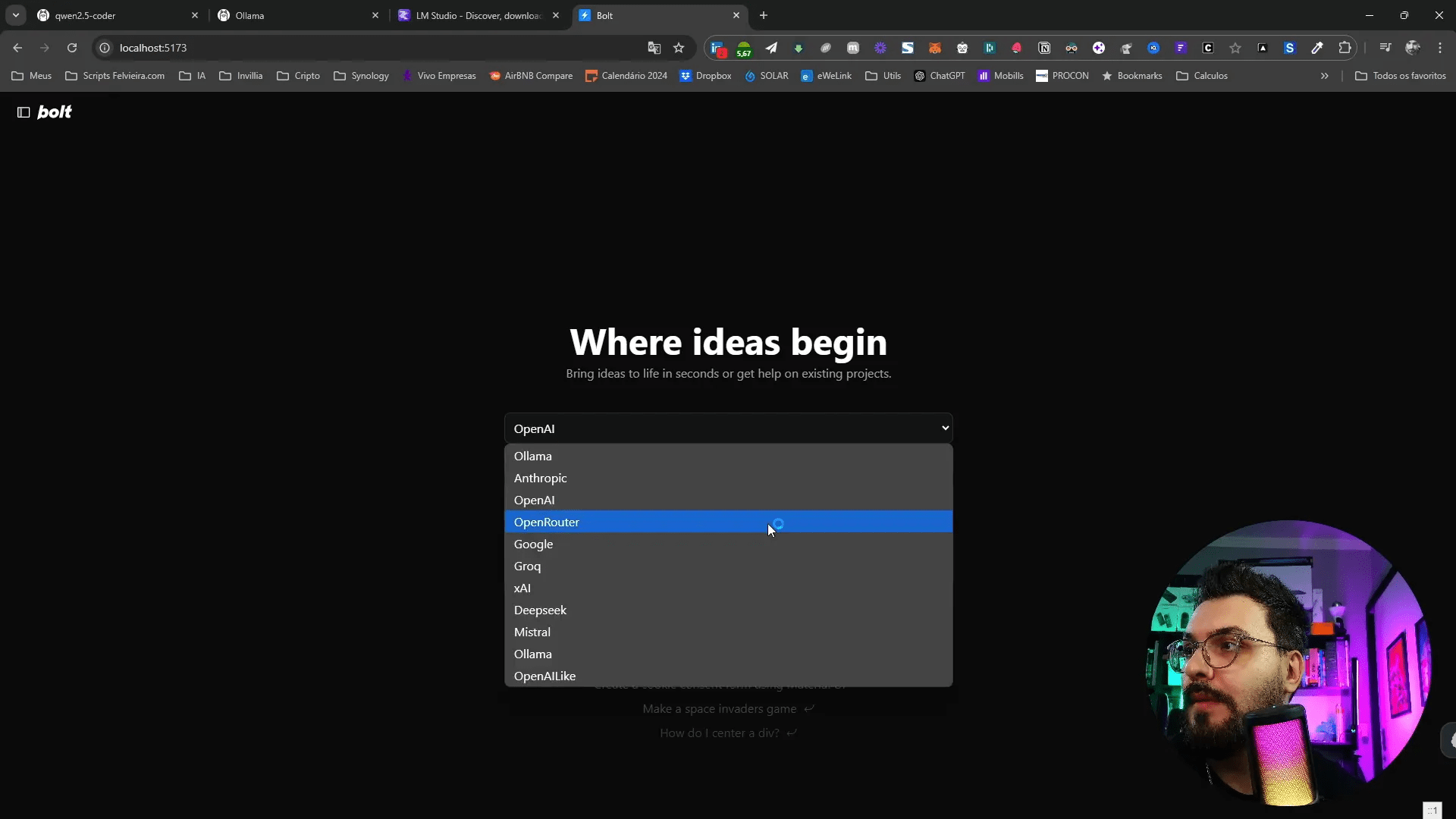 Executando o app.py no terminal