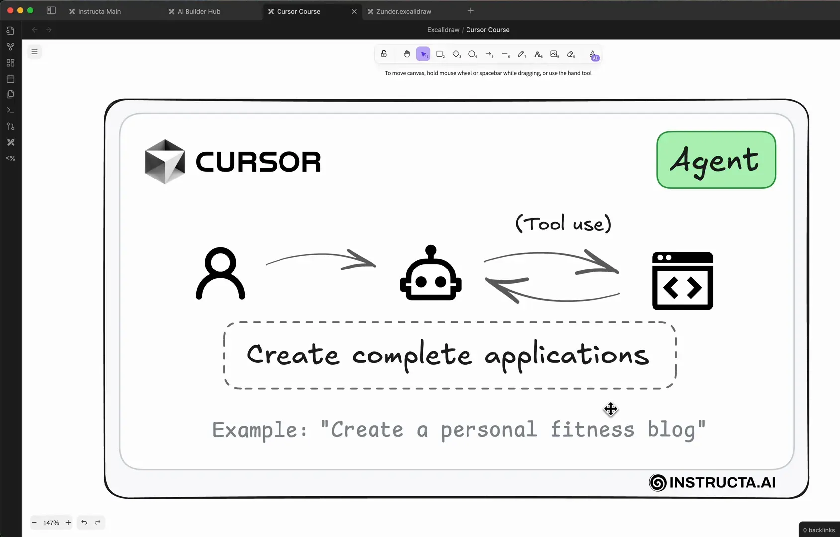Modo Agent do Cursor em ação