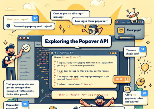 "Descubra a Nova API Popover: A Revolução nas Janelas Modais do HTML e JavaScript!"