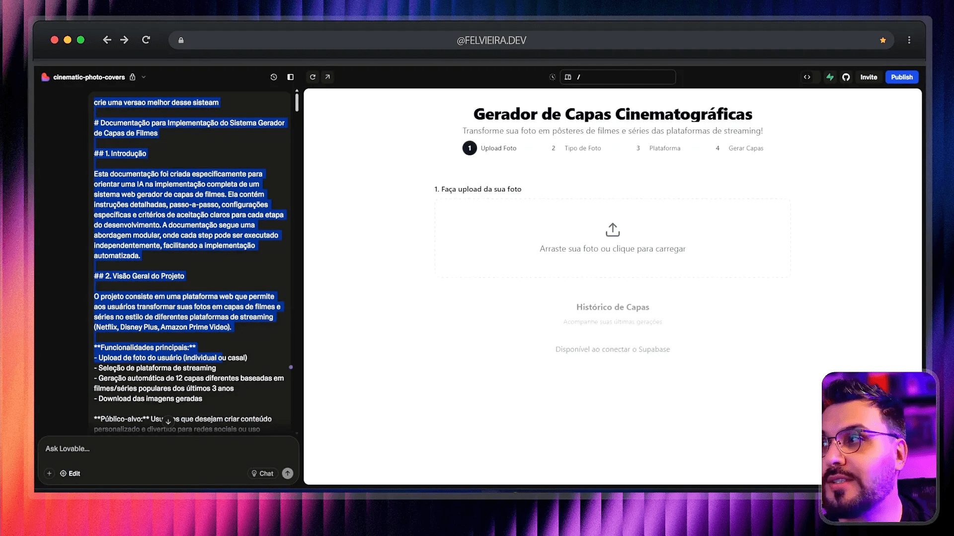 Prompt gerador de MVP detalhado com arquitetura e requisitos
